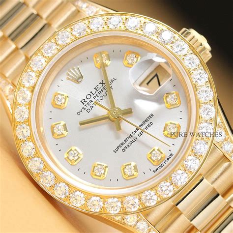 gold ladies rolex with diamonds|diamond rolex wrist watch price.